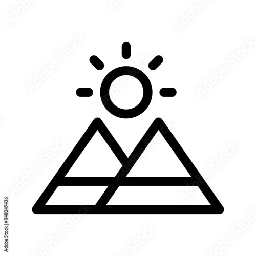 Mountain Icon Vector Symbol Design Illustration