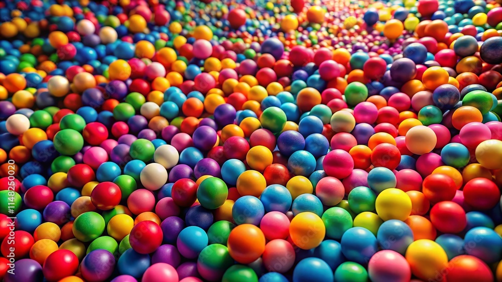 Obraz premium Multicolored Abstract Ball Background Panoramic Image - Thousands of Tiny Spheres Wallpaper