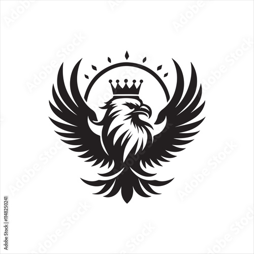 eagle silhouette vector clip art logo design photo