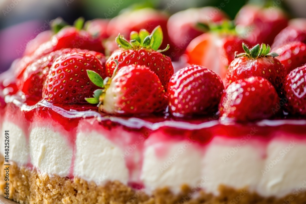 custom made wallpaper toronto digitalDelicious Strawberry Cheesecake Delight Awaiting Enjoyment