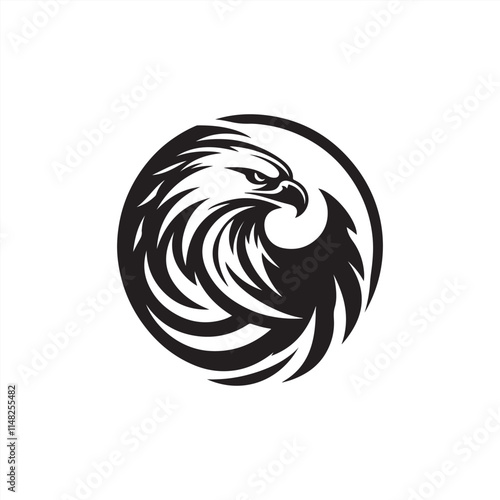 eagle silhouette vector clip art logo design photo