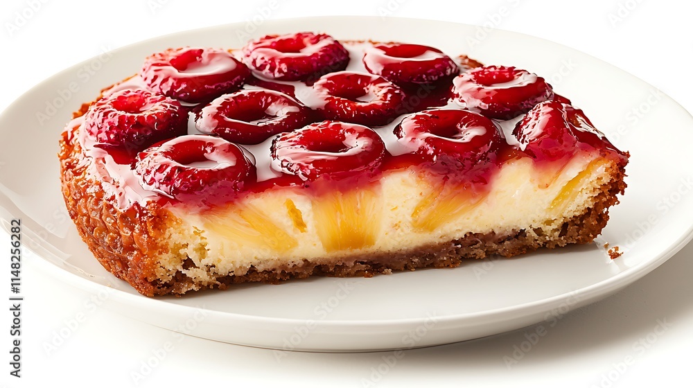 Delicious Raspberry Pineapple Cheesecake Slice Delicious Raspberry Pineapple Cheesecake Slice