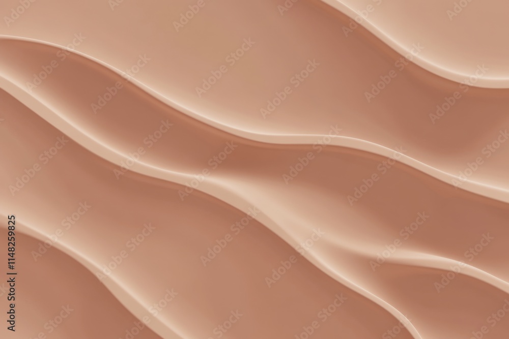 Fototapeta premium PANTONE 17-1230 Mocha Mousse Minimalist 3D Pattern Wallpaper Design