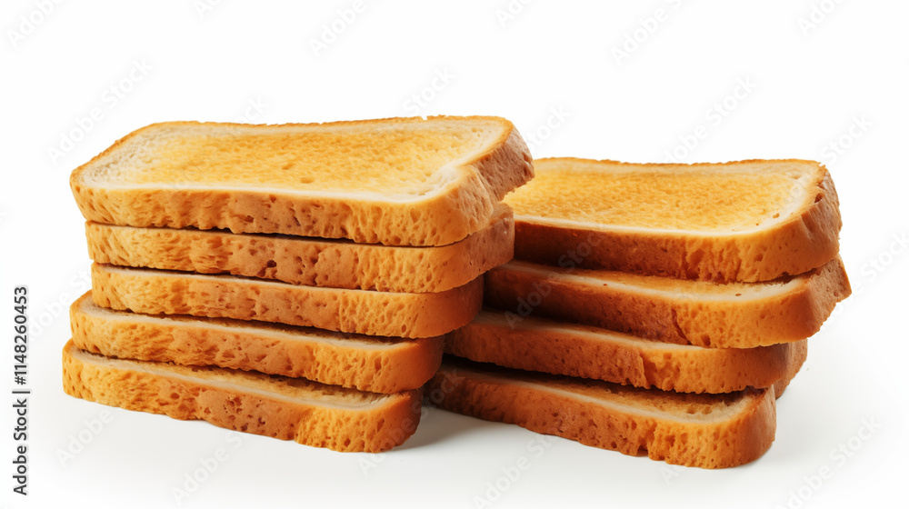 Crispy Breakfast Toast Slices Perfectly Stacked and Ready to Serve Crispy Breakfast Toast Slices Perfectly Stacked and Ready to Serve