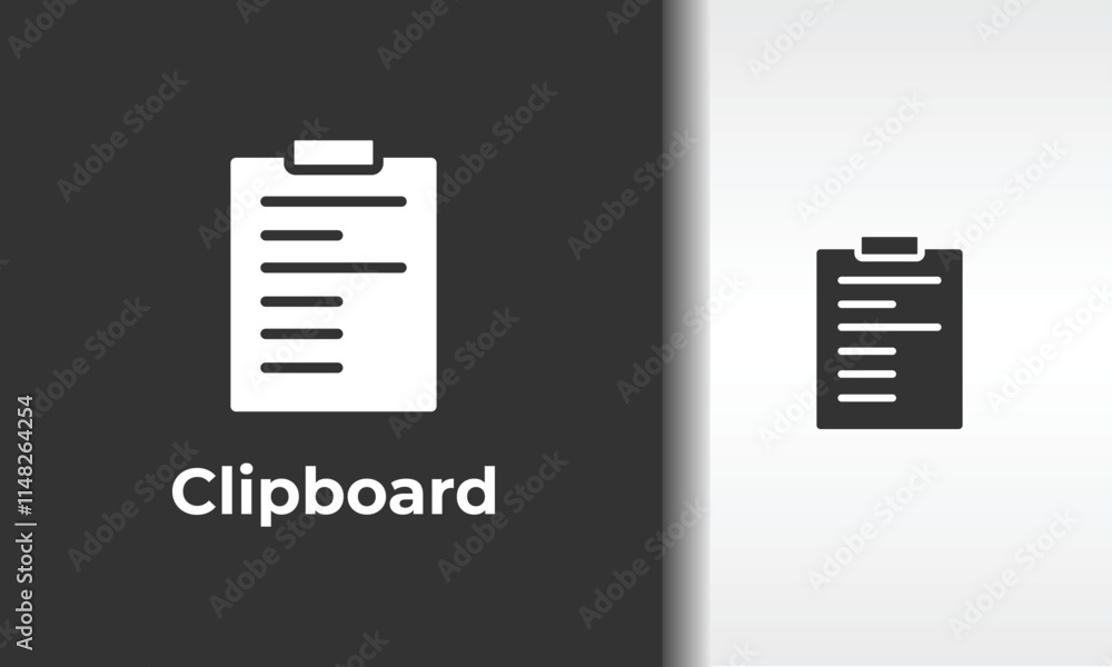 Clipboard Vector, Icon Or Logo Sign Isolated Symbol Illustration Clipboard Vector, Icon Or Logo Sign Isolated Symbol Illustration