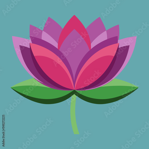 Lotus flower vector art illusrtation