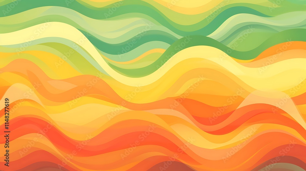 Abstract Wavy Lines in Warm Colors Abstract Wavy Lines in Warm Colors