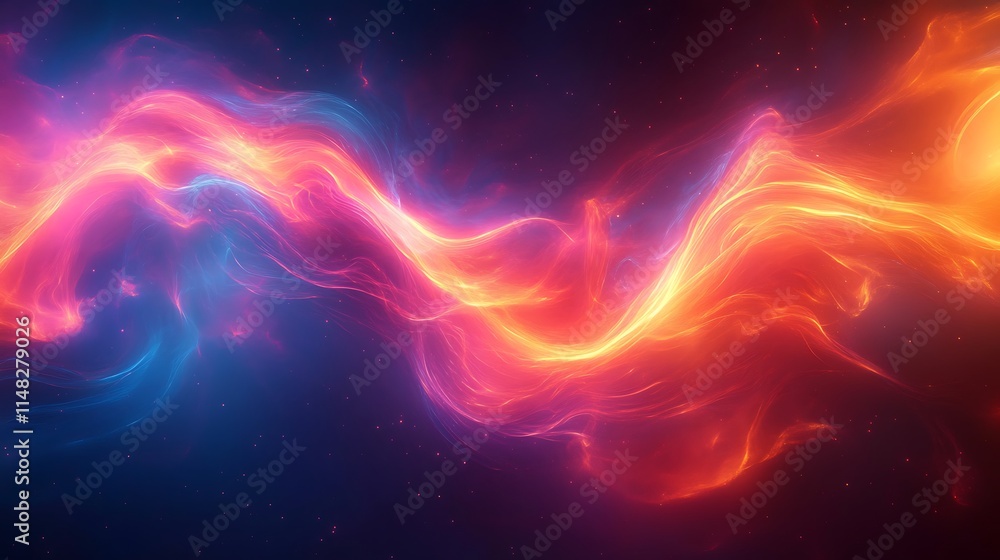 Obraz premium Abstract Cosmic Nebula Swirling Energy Streams
