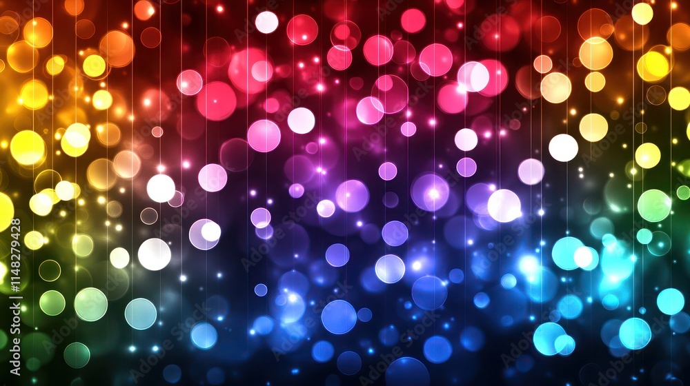 Colorful bokeh lights on dark background. (2) Colorful bokeh lights on dark background. (2)