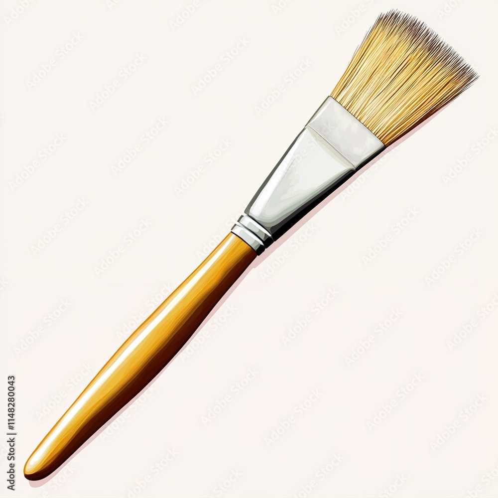 Paintbrush, an icon design with a white background. Paintbrush, an icon design with a white background.