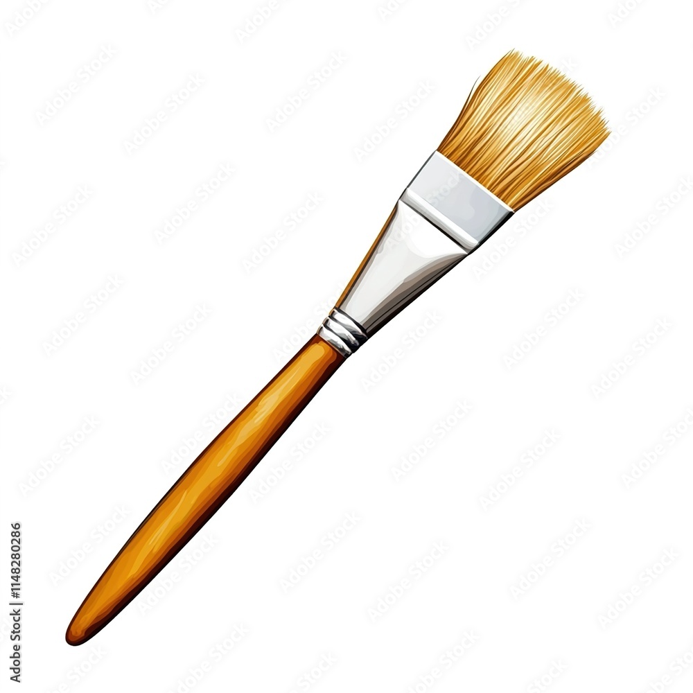 Paintbrush, an icon design with a white background. Paintbrush, an icon design with a white background.