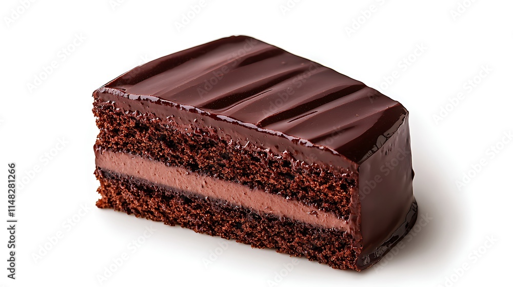 Delicious Chocolate Cake Slice with Ganache Topping Delicious Chocolate Cake Slice with Ganache Topping