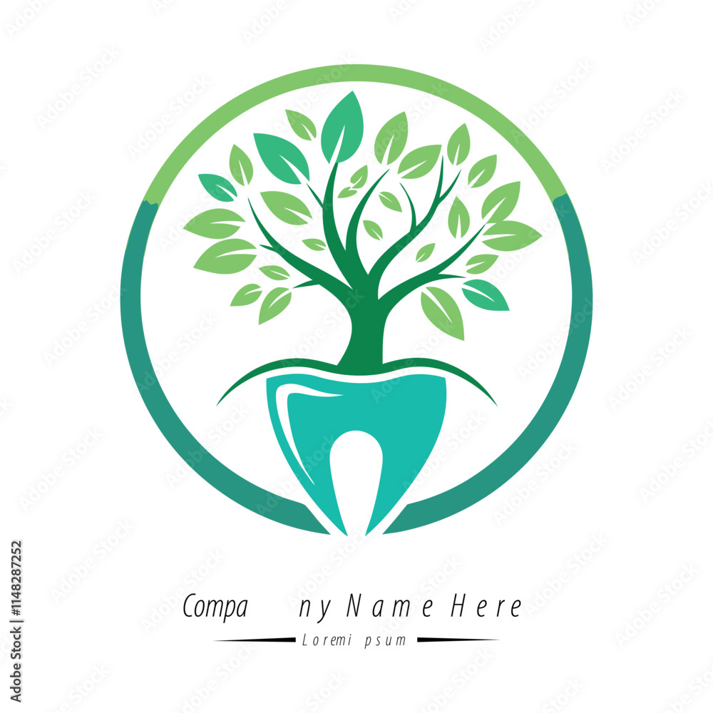 Obraz premium Dental tree logo