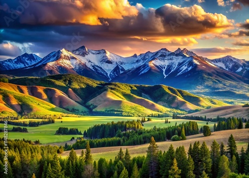 Wallpaper Mural Panoramic Wallowa Mountains Grande Ronde Valley Oregon Scenic Landscape Photography Torontodigital.ca