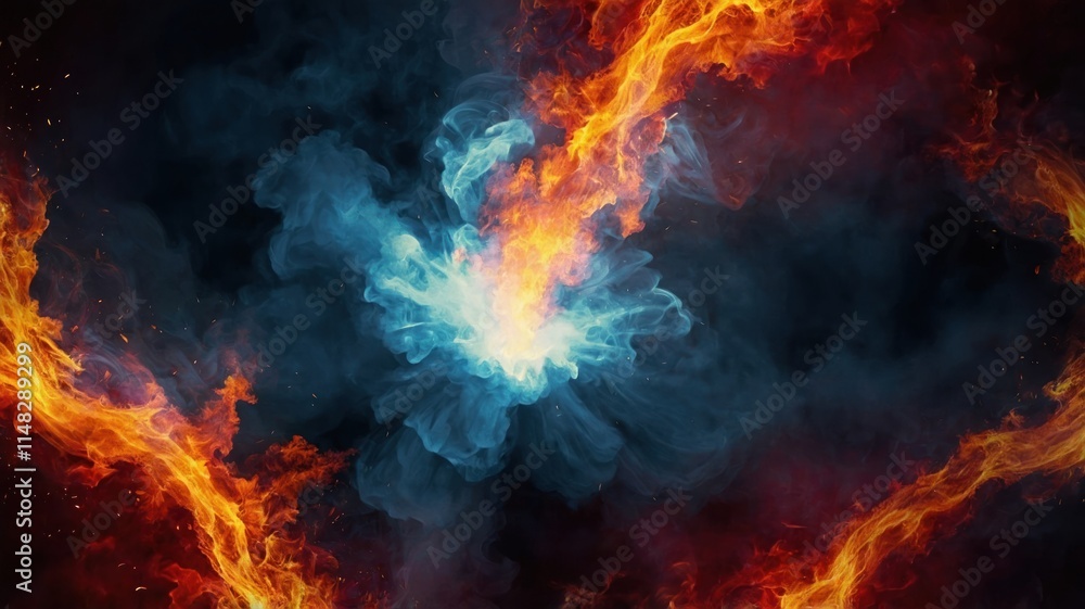 dramatic fire and smoke effect glowing red dramatic fire and smoke effect glowing red