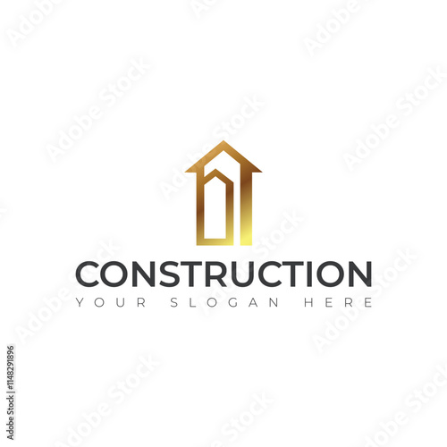 Real Estate vector building construction Repair logo