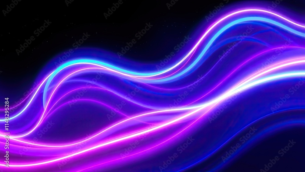 Neon Waves of Light. Vibrant Abstract. Ideal Desktop Background or Wallpaper Neon Waves of Light. Vibrant Abstract. Ideal Desktop Background or Wallpaper