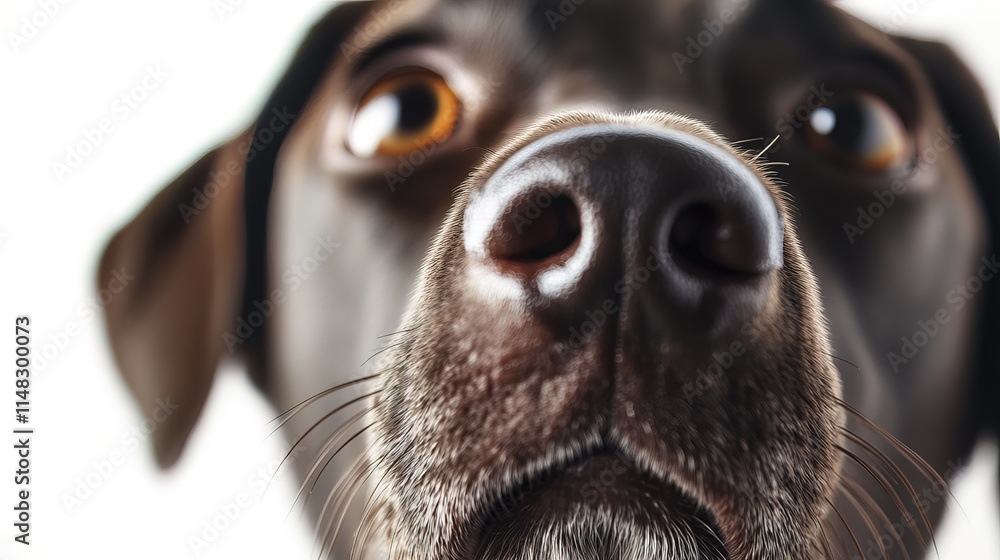 Close up of German Shorthaired Pointer dog with expressive eyes Close up of German Shorthaired Pointer dog with expressive eyes