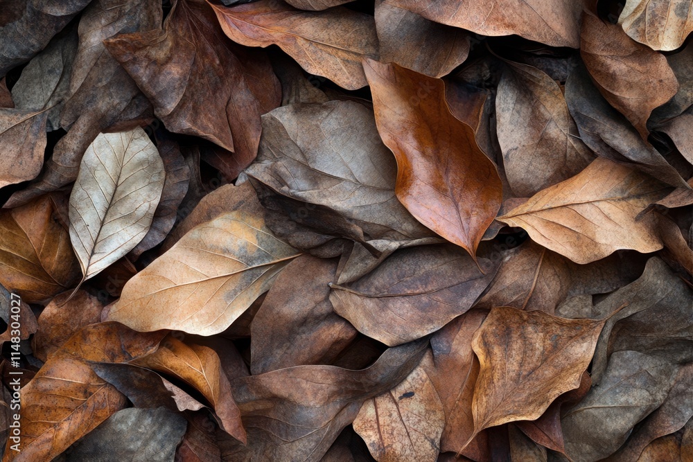 A Collection Of Dried Brown Autumn Leaves A Collection Of Dried Brown Autumn Leaves