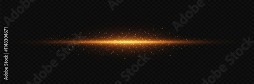Flash light effect. Magic neon line and particle explosion. Vector illustration