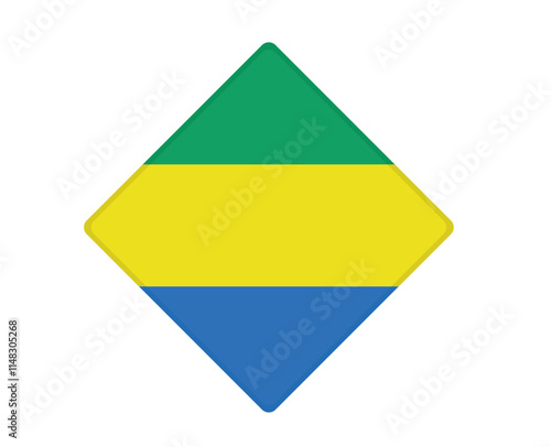 Gabon flag square shaped. vector Free Download Gabon flag square shaped. vector - GFXLoad