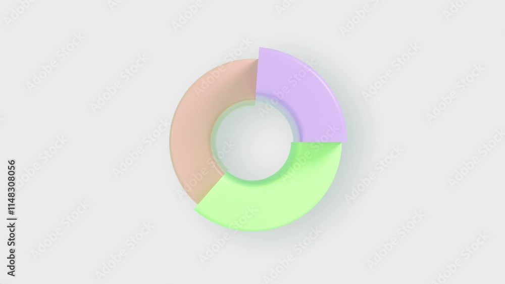 3D Colorful Pie Chart Animation – 4K Loop 3D Colorful Pie Chart Animation – 4K Loop