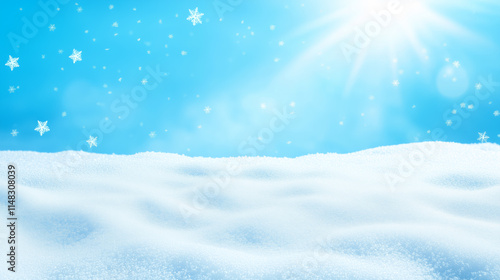 Wallpaper Mural Winter landscape with soft snow and bright sunlight Torontodigital.ca