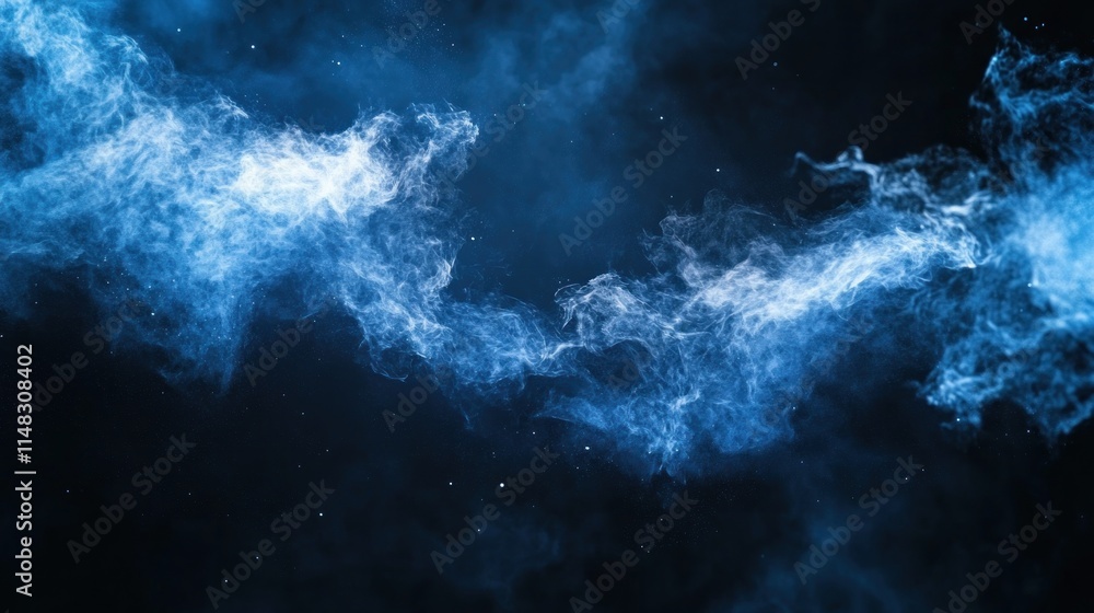 Celestial Nebula: A Symphony of Blue and Starlight Celestial Nebula: A Symphony of Blue and Starlight
