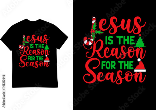 MERRY CHRISTMAS DAY TSHIRT DESIGN photo