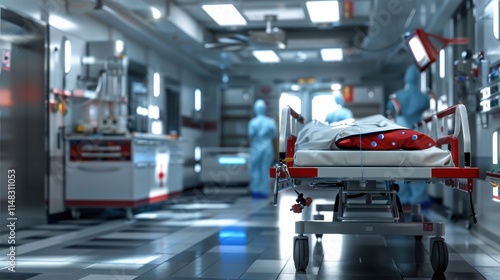 Wallpaper Mural Emergency room in a hospital with medical staff attending to a patient during a critical moment Torontodigital.ca