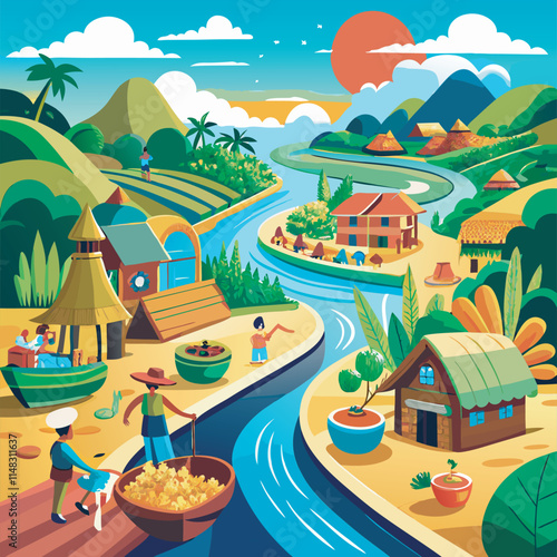 Life in a Scenic Village