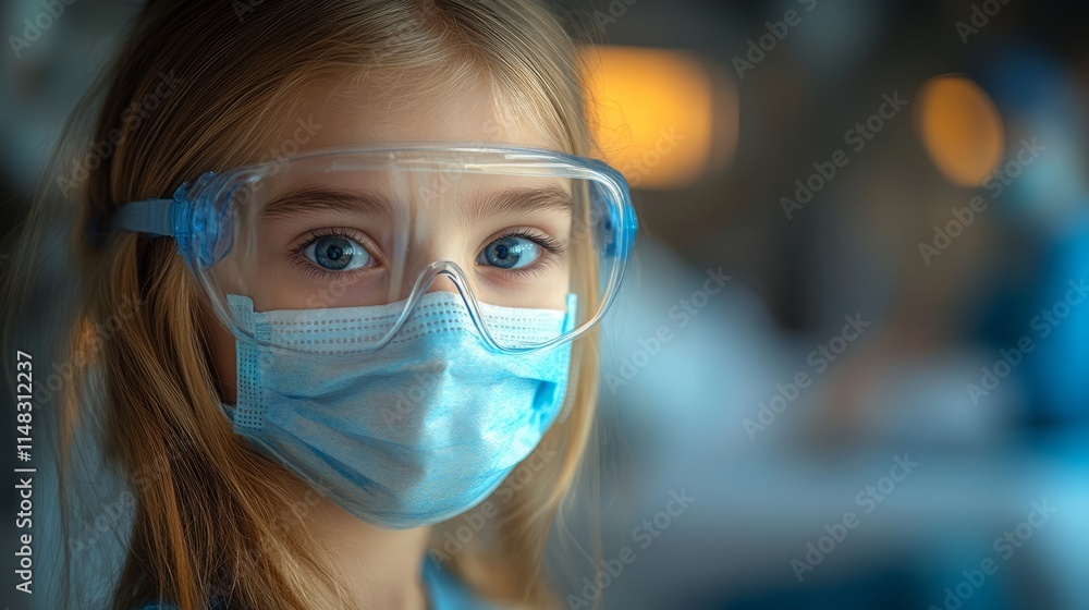 Pediatric hospital ward featuring dedicated medical professionals in protective gear, emphasizing compassionate care and safety in healthcare environments Pediatric hospital ward featuring dedicated medical professionals in protective gear, emphasizing compassionate care and safety in healthcare environments