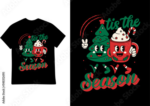 MERRY CHRISTMAS DAY TSHIRT DESIGN photo