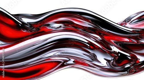 Wallpaper Mural Abstract Red and Silver Liquid Wave Flowing Dynamic Background Torontodigital.ca