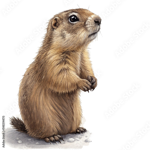 Beaver Vector Illustration with Adorable Features Isolated on White Background