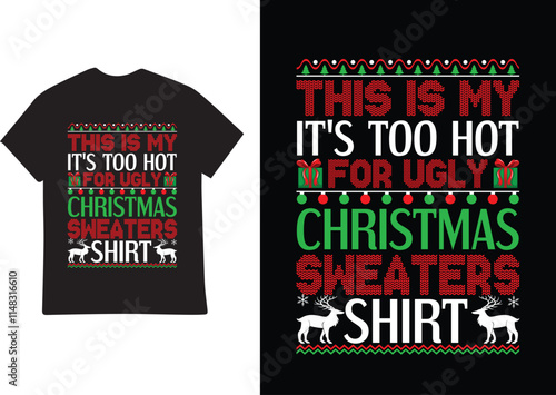 MERRY CHRISTMAS DAY TSHIRT DESIGN photo