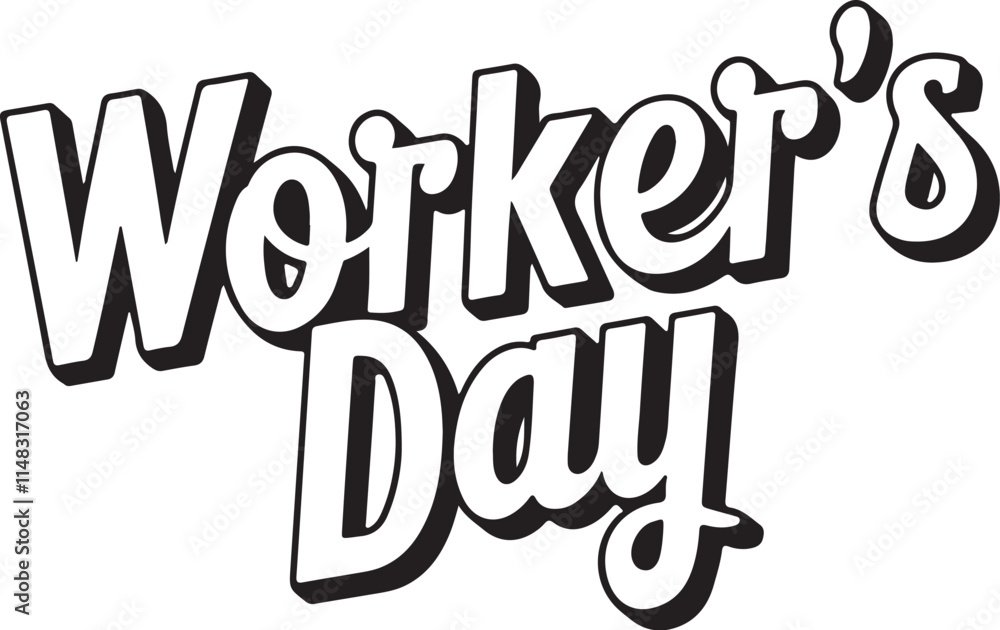Fototapeta premium Worker’s day T-shirt design
