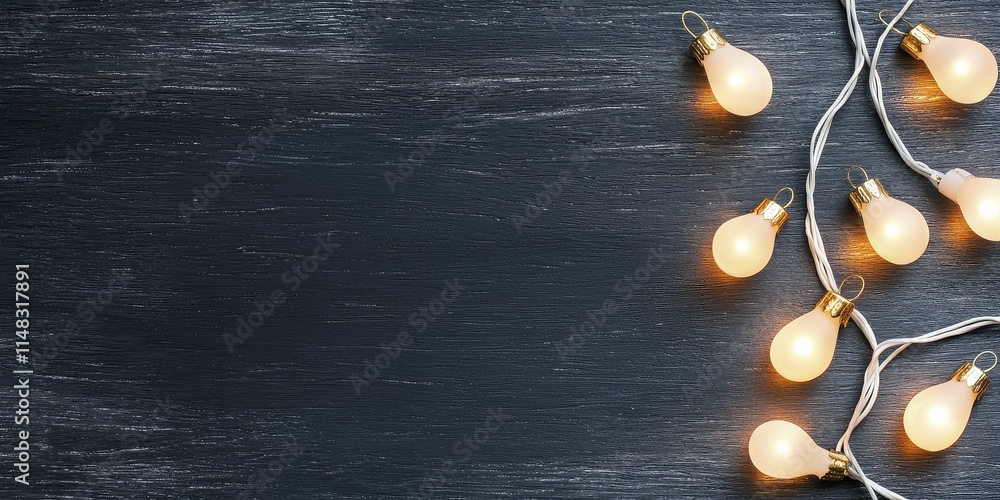 Naklejka premium Dazzling array of twinkling lights on a pitchblack background, illuminating the darkness with a mesmerizing glow.