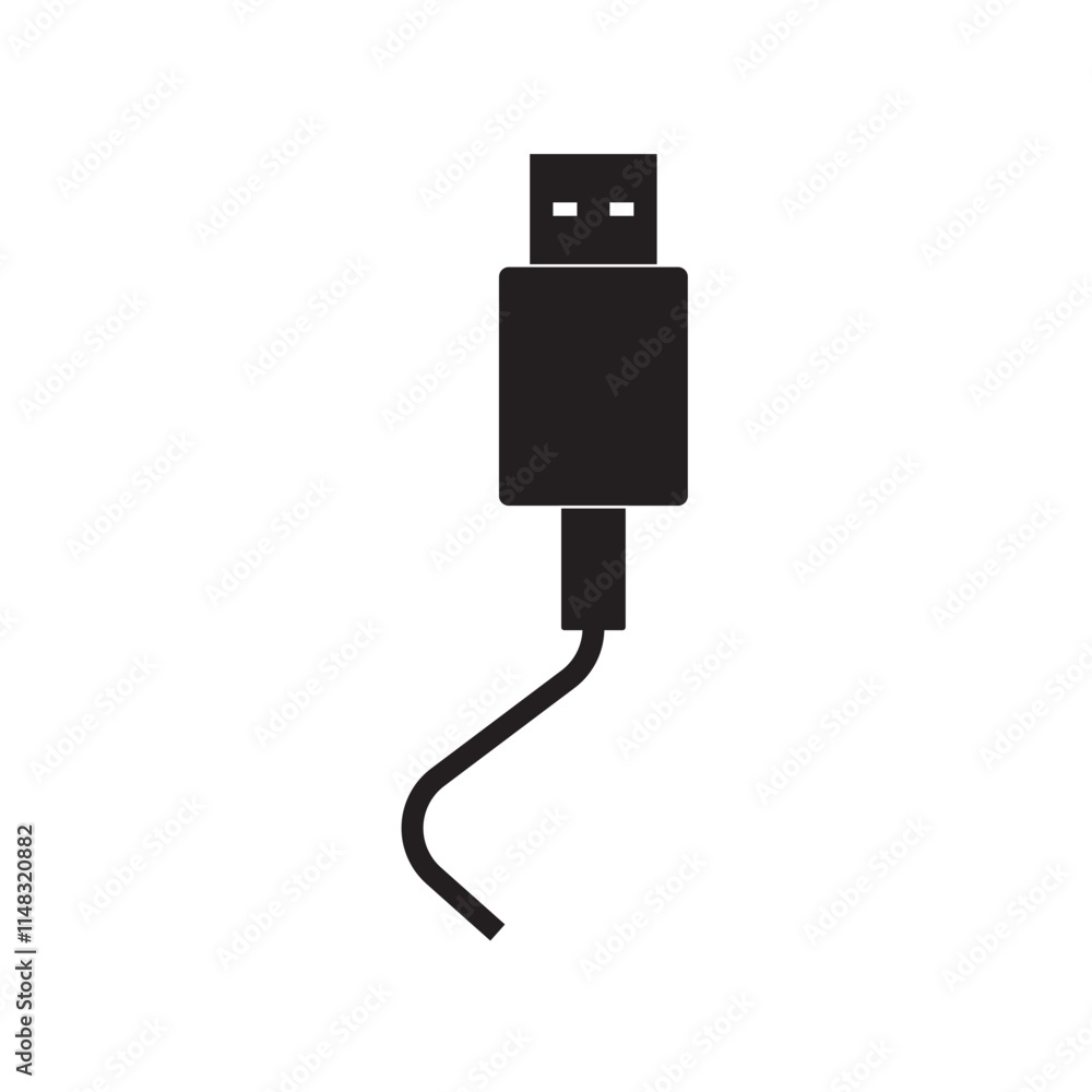 usb cable icon logo vector design usb cable icon logo vector design