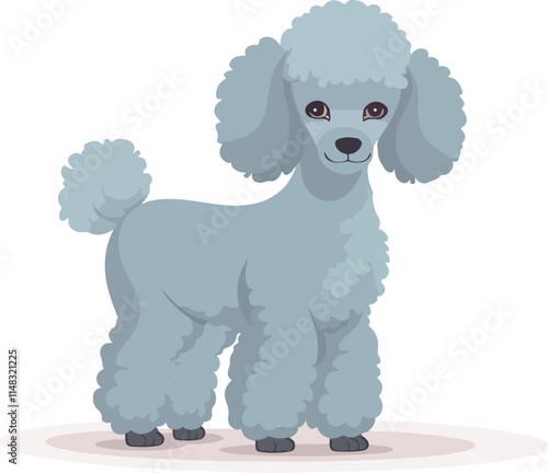 Poodle dog character art vector artwork