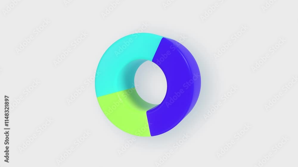 3D Colorful Pie Chart Animation – 4K Seamless Loop 3D Colorful Pie Chart Animation – 4K Seamless Loop