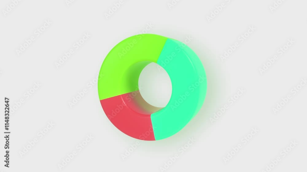 3D Colorful Pie Chart Animation – 4K Seamless Loop 3D Colorful Pie Chart Animation – 4K Seamless Loop