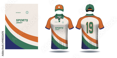 Soccer jersey design for sublimation or sports tshirt design for cricket