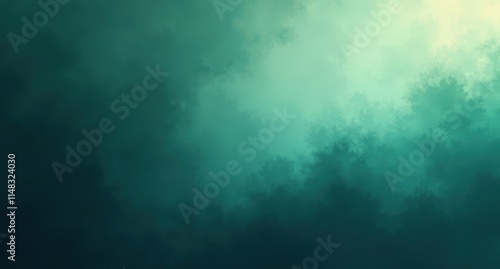 Wallpaper Mural There is a Teal Green + Warm Charcoal background with a gradient and patterns wallpaper, dynamic Frosted Aqua Marine light, and a high-angle view, showcasing soft organic abstraction. Torontodigital.ca