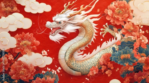 Festive Chinese New Year Dragon Design