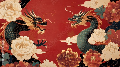 Festive Dragon Design for New Year Celebration