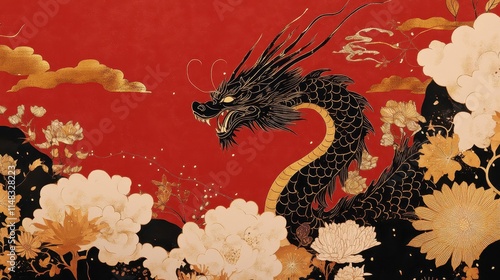 Festive Dragon Design for New Year Celebration
