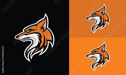 Fox Mascot Vector Logo ,Fox Mascot , Fox Vector, Fox Logo Gaming, Fox Logo Mascot, Head Mascot