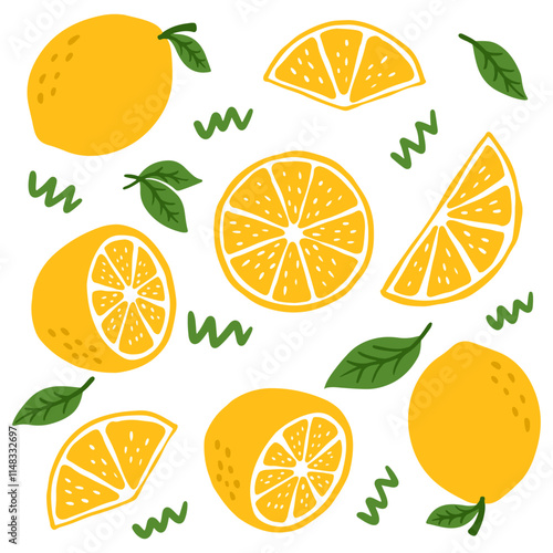 fresh lemon vector illustration