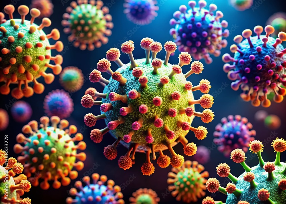 Silhouette Influenza Virus: Microscopic Spread, Viral Particle Structure, Infection, Microbiology, Disease, Pandemic, Epidemic, Research Silhouette Influenza Virus: Microscopic Spread, Viral Particle Structure, Infection, Microbiology, Disease, Pandemic, Epidemic, Research